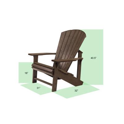 C.R. Plastic Products Outdoor Seating Adirondack Chairs C01-01 IMAGE 2