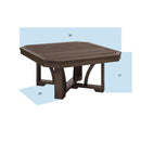 C.R. Plastic Products Outdoor Tables Cocktail / Coffee Tables Square Cocktail Table T30 Sky Blue