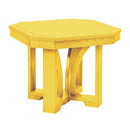 C.R. Plastic Products Outdoor Tables End Tables Square End Table T31 Yellow