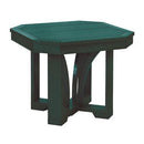 C.R. Plastic Products Outdoor Tables End Tables Square End Table T31 Green
