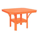 C.R. Plastic Products Outdoor Tables Dining Tables Square Dining Table T35 Orange
