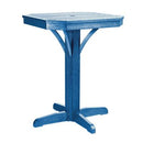 C.R. Plastic Products Outdoor Tables Pub Tables Square Counter Table T36 Blue