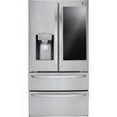 LG 36-inch, 27.8 cu.ft. Freestanding French 4-Door Refrigerator with Slim SpacePlus® Ice System LMXS28596S IMAGE 1