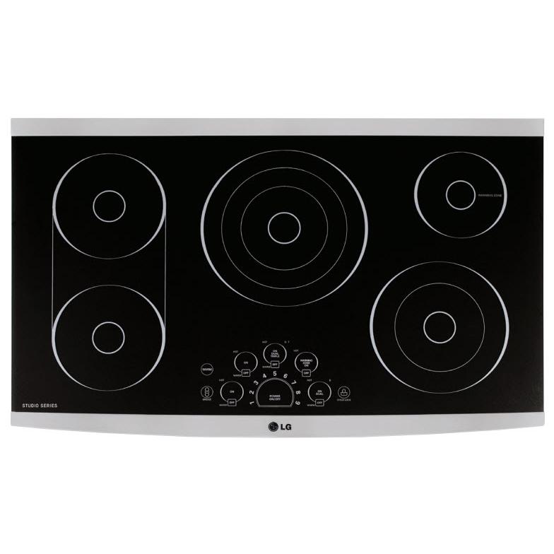 LG STUDIO 36-inch Built-In Electric Cooktop with SmoothTouch™ Controls LSCE365ST IMAGE 1