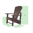 C.R. Plastic Products Outdoor Seating Adirondack Chairs C03-01 IMAGE 2