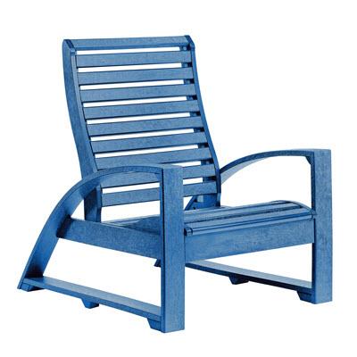 C.R. Plastic Products Outdoor Seating Lounge Chairs Lounge Chair C30 Blue