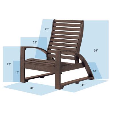 C.R. Plastic Products Outdoor Seating Lounge Chairs Lounge Chair C30 Blue