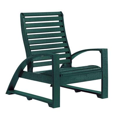 C.R. Plastic Products Outdoor Seating Lounge Chairs Lounge Chair C30 Green