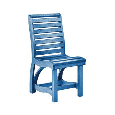 C.R. Plastic Products Outdoor Seating Dining Chairs Dining Side Chair C35 Blue