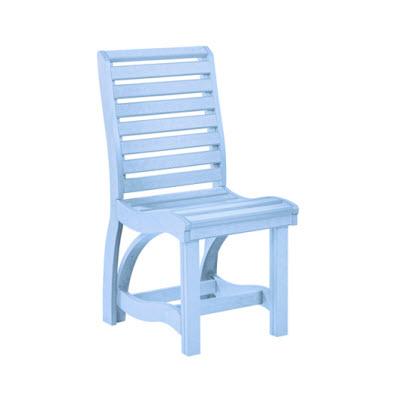 C.R. Plastic Products Outdoor Seating Dining Chairs Dining Side Chair C35 Sky Blue