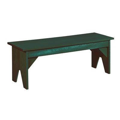 C.R. Plastic Products Outdoor Seating Benches Basic Bench B02 Green
