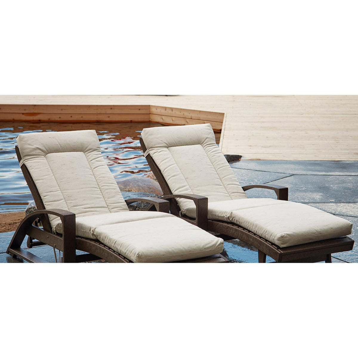 C.R. Plastic Products St. Tropez L38-02 Chaise Lounger - White