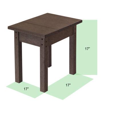 C.R. Plastic Products Outdoor Tables End Tables Small Table T01 Green