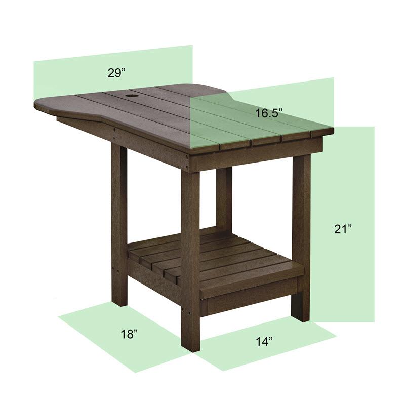C.R. Plastic Products Outdoor Tables End Tables Tête-à-Tête A12 Green