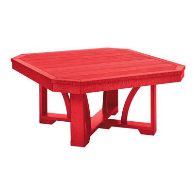 C.R. Plastic Products Outdoor Tables Cocktail / Coffee Tables Square Cocktail Table T30 Red #01 IMAGE 1