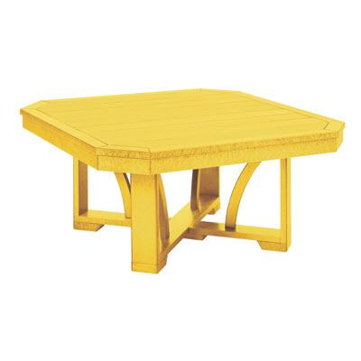 C.R. Plastic Products Outdoor Tables Cocktail / Coffee Tables Square Cocktail Table T30 Yellow #04 IMAGE 1