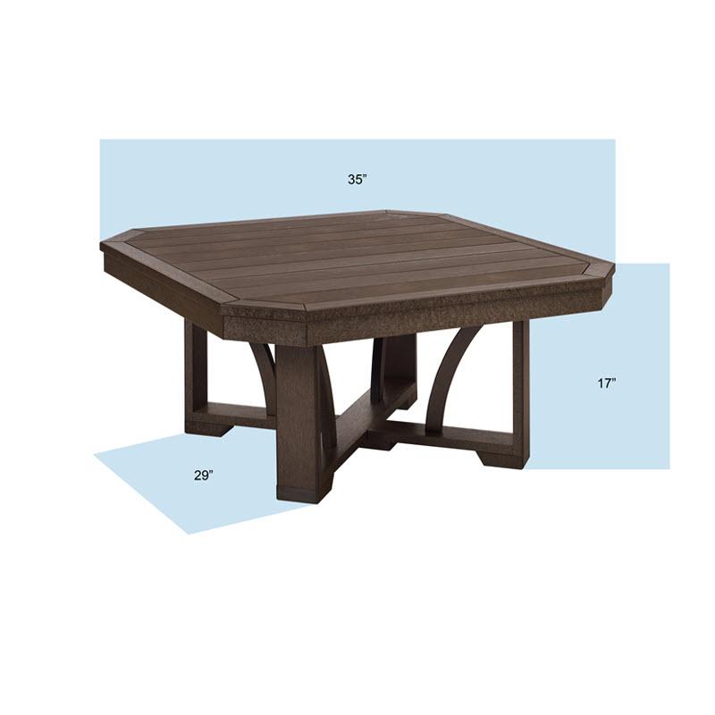 C.R. Plastic Products Outdoor Tables Cocktail / Coffee Tables Square Cocktail Table T30 Yellow