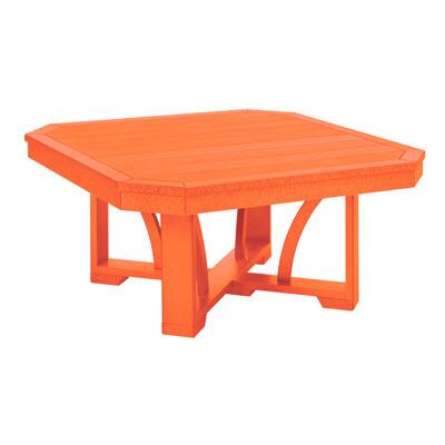 C.R. Plastic Products Outdoor Tables Cocktail / Coffee Tables Square Cocktail Table T30 Orange #13 IMAGE 1