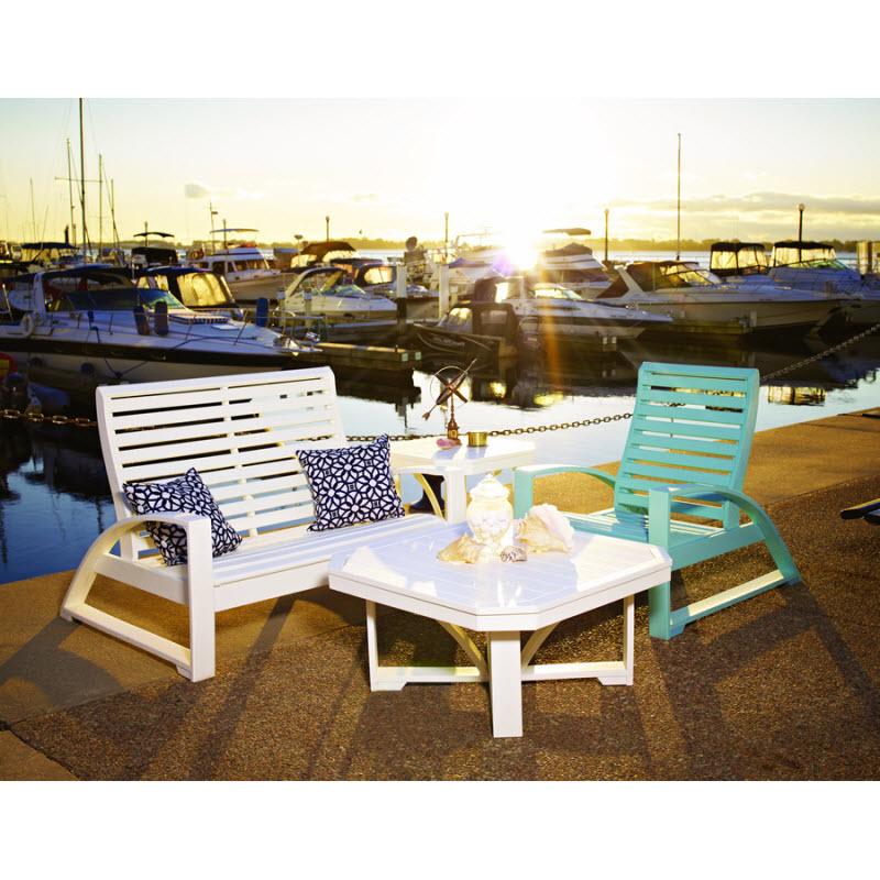 C.R. Plastic Products Outdoor Tables Cocktail / Coffee Tables Square Cocktail Table T30 Orange