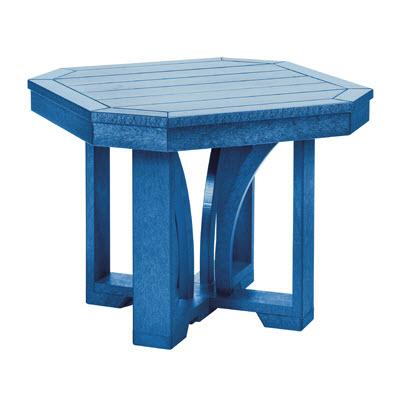 C.R. Plastic Products Outdoor Tables End Tables Square End Table T31 Blue #03 IMAGE 1