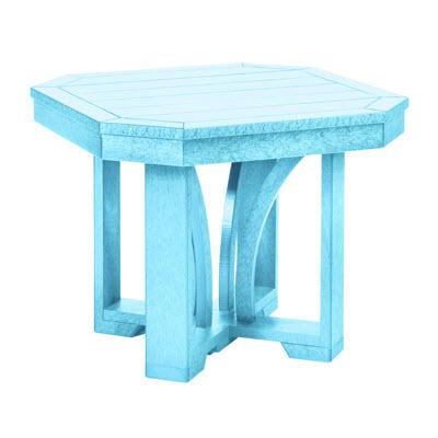 C.R. Plastic Products Outdoor Tables End Tables Square End Table T31 Aqua