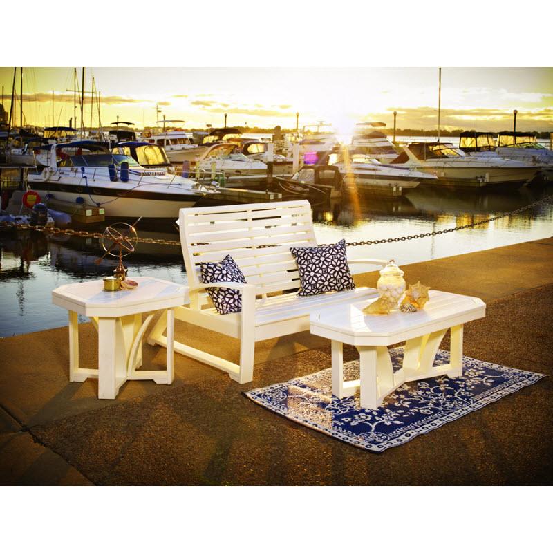 C.R. Plastic Products Outdoor Tables End Tables Square End Table T31 Sky Blue