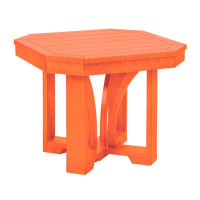 C.R. Plastic Products Outdoor Tables End Tables Square End Table T31 Orange
