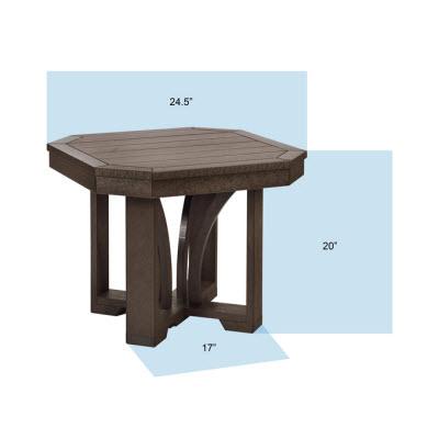 C.R. Plastic Products Outdoor Tables End Tables Square End Table T31 Orange