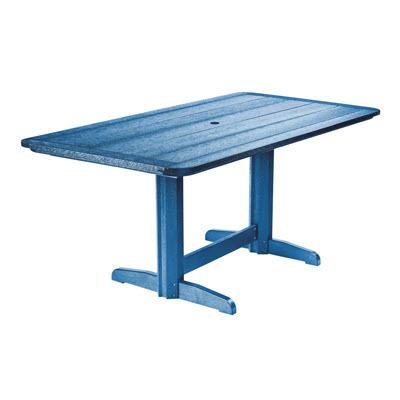 C.R. Plastic Products Outdoor Tables Dining Tables Rectangle Dining Table T11 Blue #03 IMAGE 1