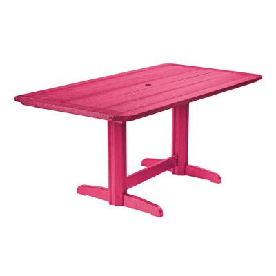 C.R. Plastic Products Outdoor Tables Dining Tables Rectangle Dining Table T11 Fuchsia #10 IMAGE 1