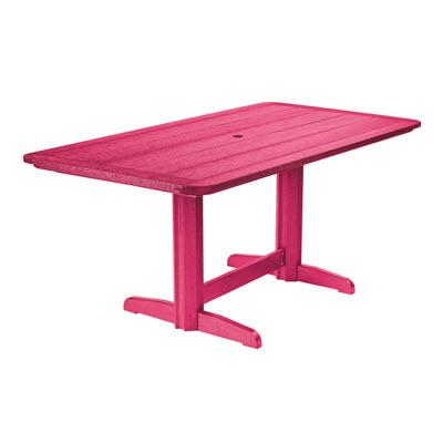 C.R. Plastic Products Outdoor Tables Dining Tables Rectangle Dining Table T11 Fuchsia