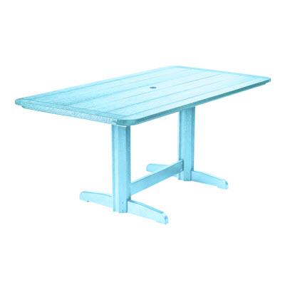 C.R. Plastic Products Outdoor Tables Dining Tables Rectangle Dining Table T11 Aqua #11 IMAGE 1