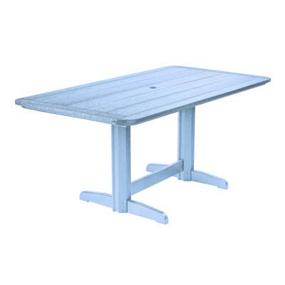 C.R. Plastic Products Outdoor Tables Dining Tables Rectangle Dining Table T11 Sky Blue #12 IMAGE 1