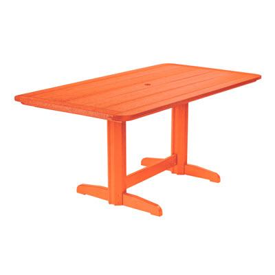 C.R. Plastic Products Outdoor Tables Dining Tables Rectangle Dining Table T11 Orange