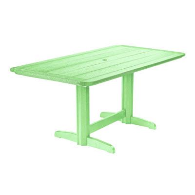 C.R. Plastic Products Outdoor Tables Dining Tables Rectangle Dining Table T11 Lime Green #15 IMAGE 1