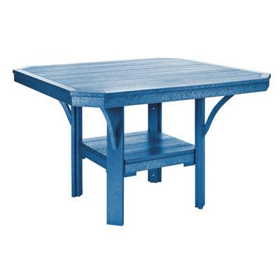 C.R. Plastic Products Outdoor Tables Dining Tables Square Dining Table T35 Blue #03 IMAGE 1