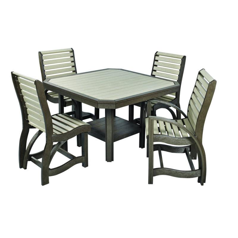 C.R. Plastic Products Outdoor Tables Dining Tables Square Dining Table T35 Cedar