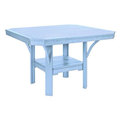 C.R. Plastic Products Outdoor Tables Dining Tables Square Dining Table T35 Sky Blue #12 IMAGE 1