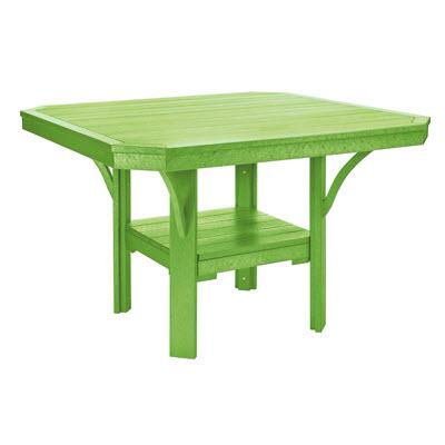 C.R. Plastic Products Outdoor Tables Dining Tables Square Dining Table T35 Kiwi Lime #17 IMAGE 1