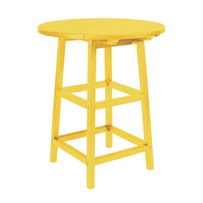 C.R. Plastic Products Outdoor Tables Pub Tables Pub Table TB03 Yellow