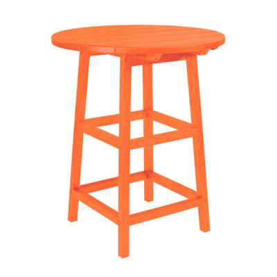 C.R. Plastic Products Outdoor Tables Pub Tables Pub Table TB03 Orange #13 IMAGE 1