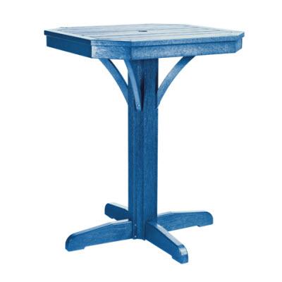 C.R. Plastic Products Outdoor Tables Pub Tables Square Counter Table T36 Blue #03 IMAGE 1
