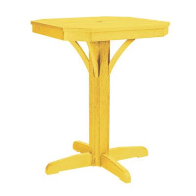 C.R. Plastic Products Outdoor Tables Pub Tables Square Counter Table T36 Yellow #04 IMAGE 1