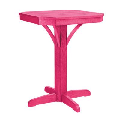 C.R. Plastic Products Outdoor Tables Pub Tables Square Counter Table T36 Fuchsia #10 IMAGE 1