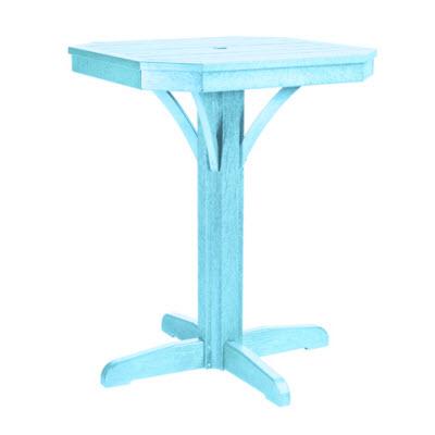 C.R. Plastic Products Outdoor Tables Pub Tables Square Counter Table T36 Aqua #11 IMAGE 1