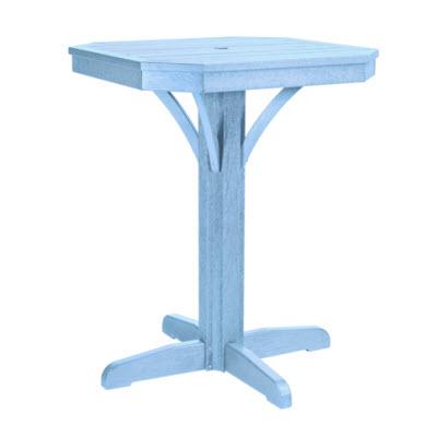 C.R. Plastic Products Outdoor Tables Pub Tables Square Counter Table T36 Sky Blue #12 IMAGE 1