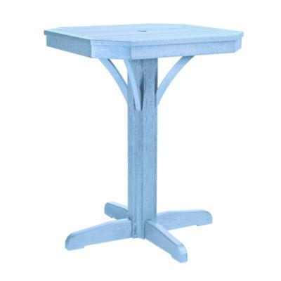 C.R. Plastic Products Outdoor Tables Pub Tables Square Counter Table T36 Sky Blue
