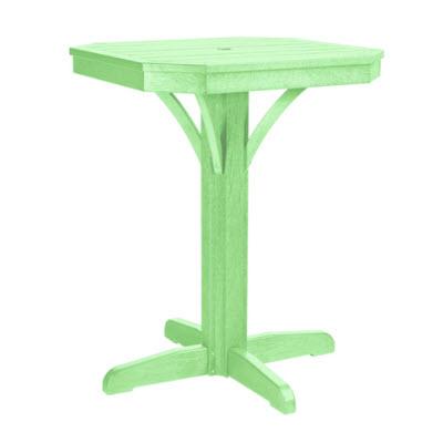 C.R. Plastic Products Outdoor Tables Pub Tables Square Counter Table T36 Lime Green #15 IMAGE 1