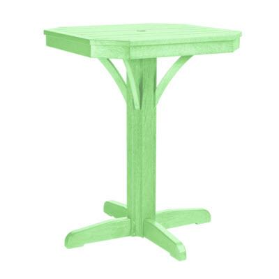C.R. Plastic Products Outdoor Tables Pub Tables Square Counter Table T36 Lime Green
