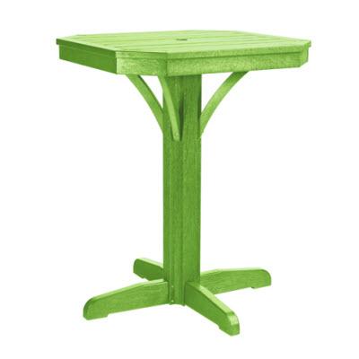 C.R. Plastic Products Outdoor Tables Pub Tables Square Counter Table T36 Kiwi Lime